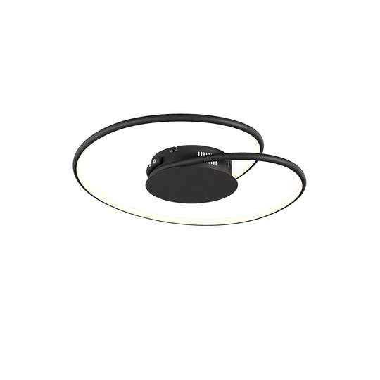 Lindby Joline LED-taklampa, svart, 45 cm