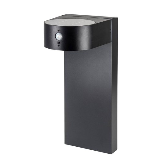 Lindby Jarik LED-solcellsutomhusvägglampa, 50 cm