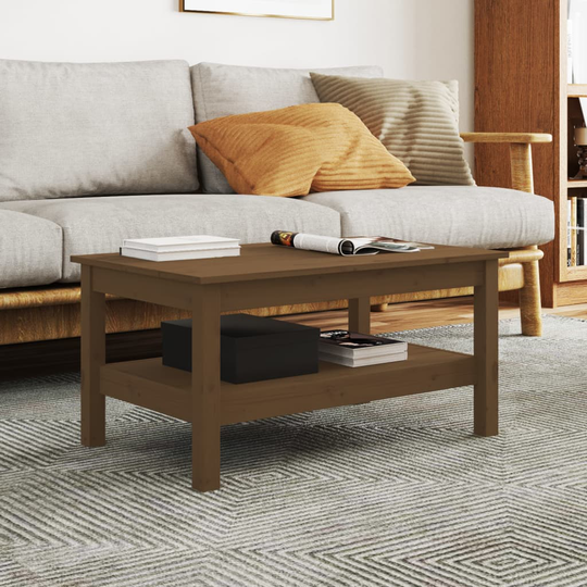 vidaXL Soffbord honungsbrun 80x50x40 cm massiv furu
