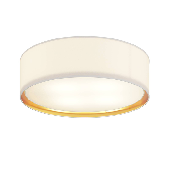 Taklampa Bilbao, Ø 60 cm, vit/guld
