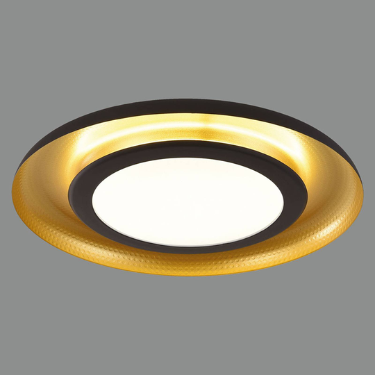 LED-taklampa Shiitake, svart/guld