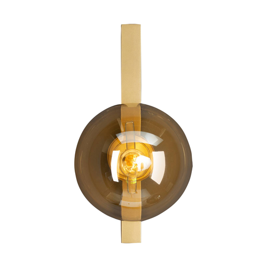 Vägglampa Pluto 1 lampa, guld