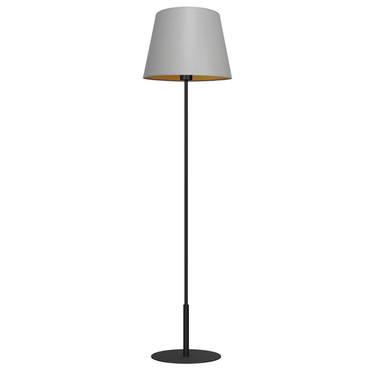 Golvlampa Soho, konisk, just grå/guld