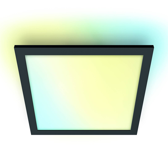 WiZ LED-taklampa panel, svart, 30x30 cm