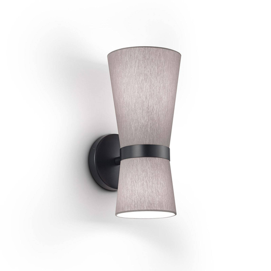 Vägglampa Yuna-W svart foggy grey, rörlig