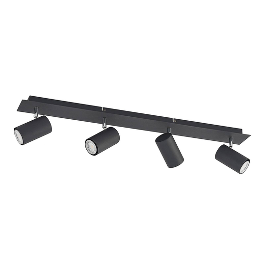 Lindby Joffrey takspotlight, 4 lampor, 80 cm svart