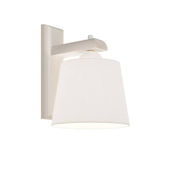 Vägglampa Sweden med trästativ, antikvit