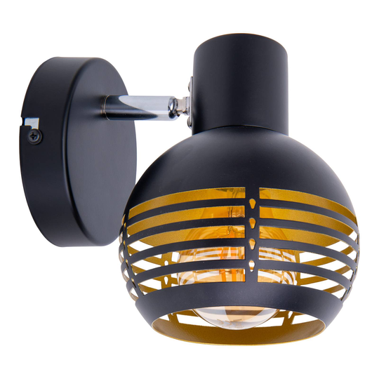 Vägglampa Casco, 1 lampa, svart