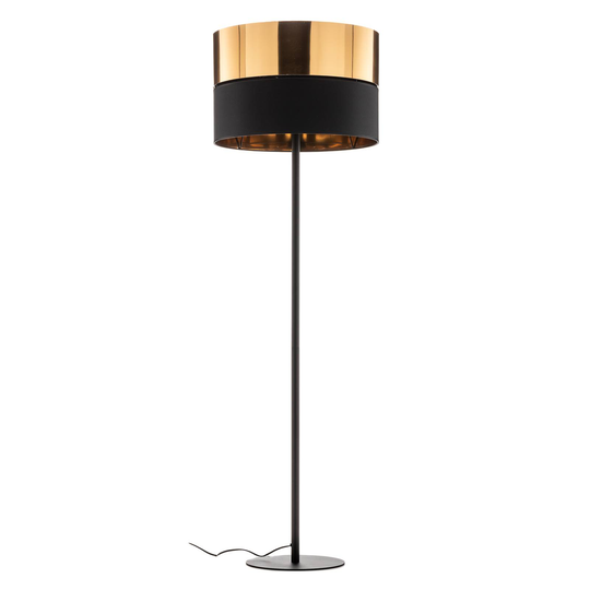 Golvlampa Hilton, svart/guld