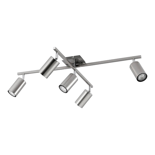 Lindby Joffrey taklampa, 5 lampor, nickel