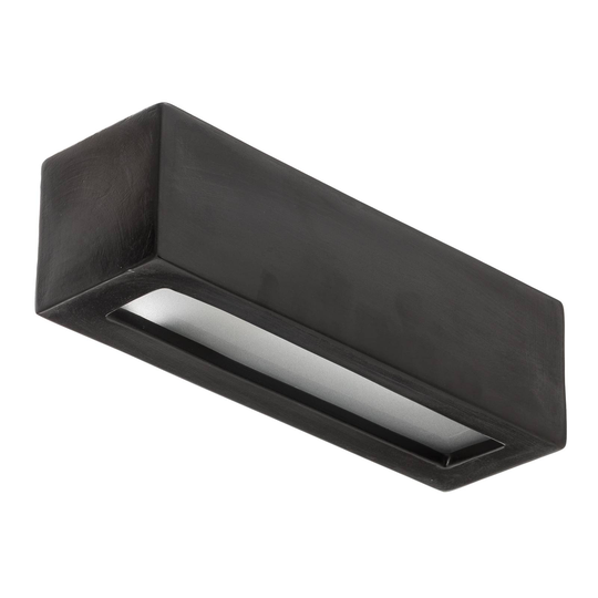 Vägglampa Lino av keramik, up/down, svart