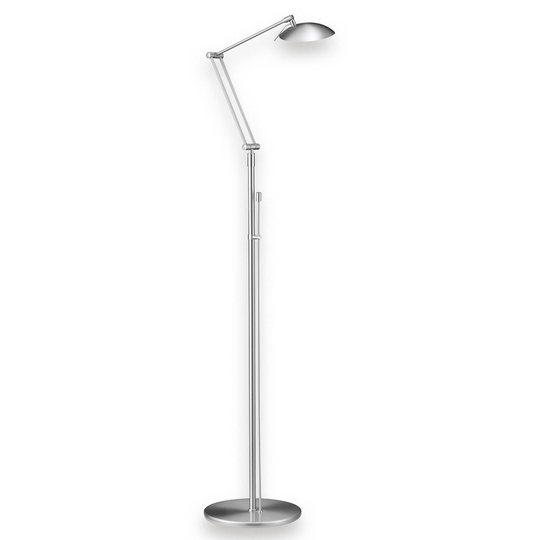 LED-golvlampa Curl i matt nickel
