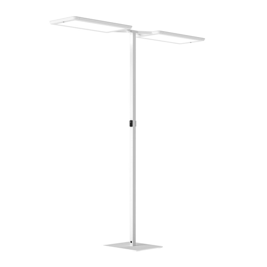 LED-golvlampa Yara.double VTL, BT, PIR, vit