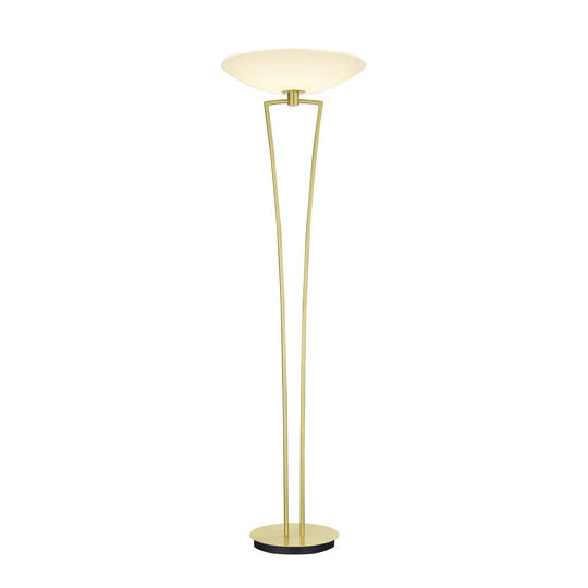 BANKAMP Lady LED-uplight-golvlampa, ZigBee mässing