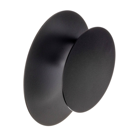 Vägglampa Circle i rund form, svart