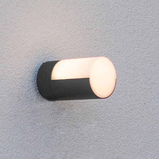 LED-utomhusvägglampa Cyra, 1 lampor matt