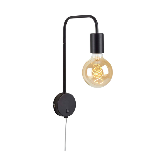 Vägglampa Alva Comfort light Retro, svart