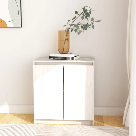 Skänk vit 60x36x65 cm massiv furu
