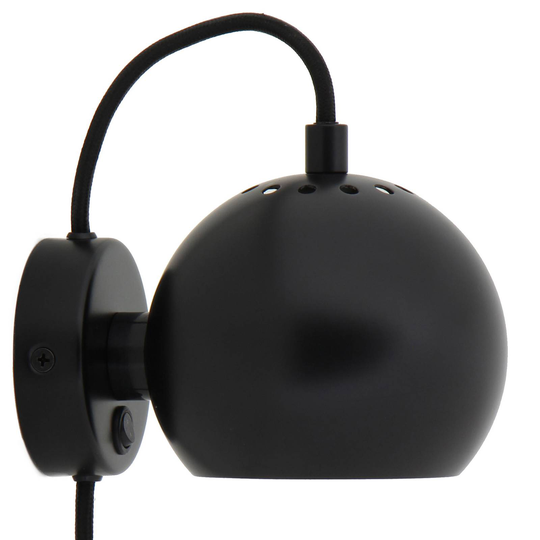 FRANDSEN Ball Magnet vägglampa svart matt