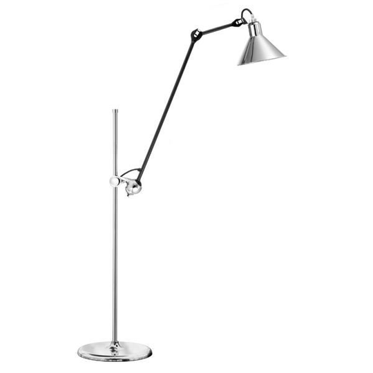 Lampe Gras N215 Golvlampa Matt Svart & Krom