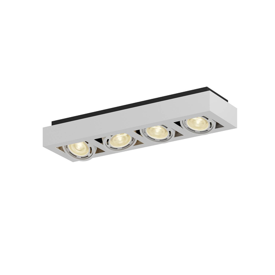 LED-takspotlight Ronka, 4 lampor, lång, vit