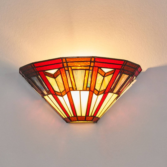 LILLIE vägglampa i tiffanystil