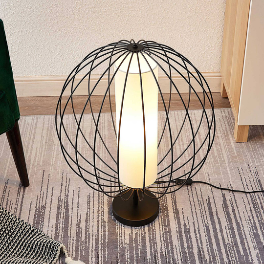 Lindby Koriko bordslampa med rund burskärm