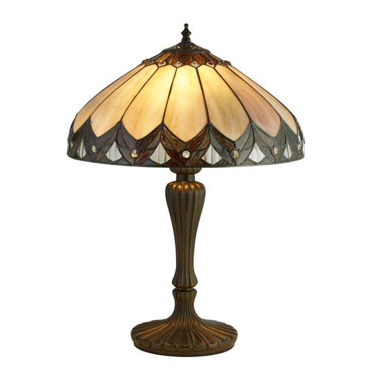 Bordslampa Pearl i Tiffany stil, höjd 56 cm