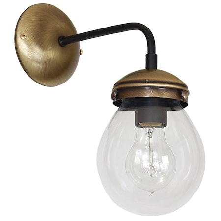 Hydro Vägglampa Oxid/svart/klarglas