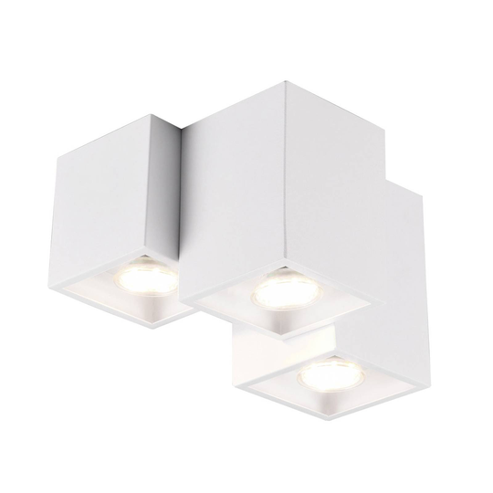 Taklampa Fernando, 3 lampor, vit matt