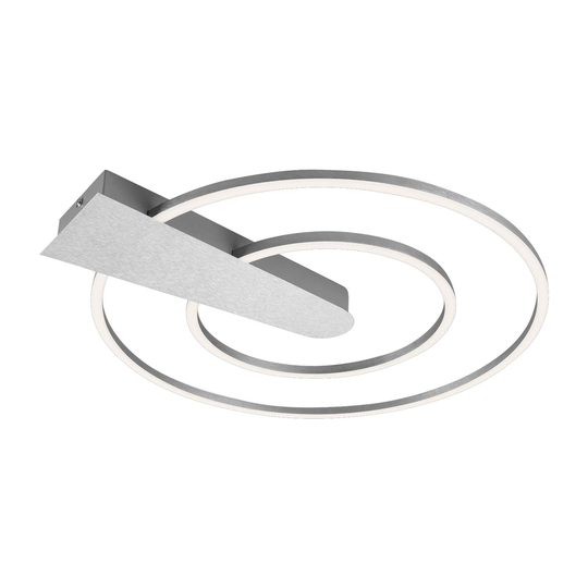 LED-taklampa Nico Duo, 3 000 K, rund, krom