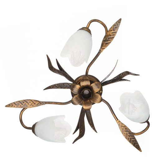 Taklampa Sonia, 3 lampor, brons