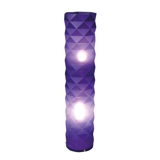 Golvlampa Elia i violett med fotströmbrytare