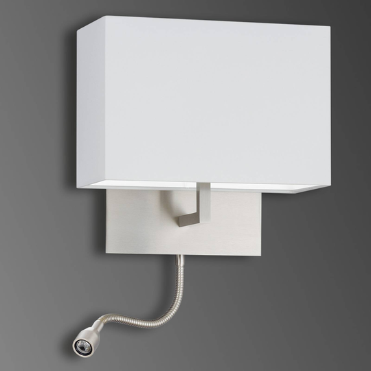 Chintz-vägglampa Mikola med LED-läsarm