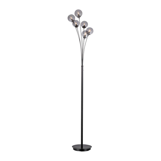 Paul Neuhaus Widow LED-golvlampa med 6 glaskulor