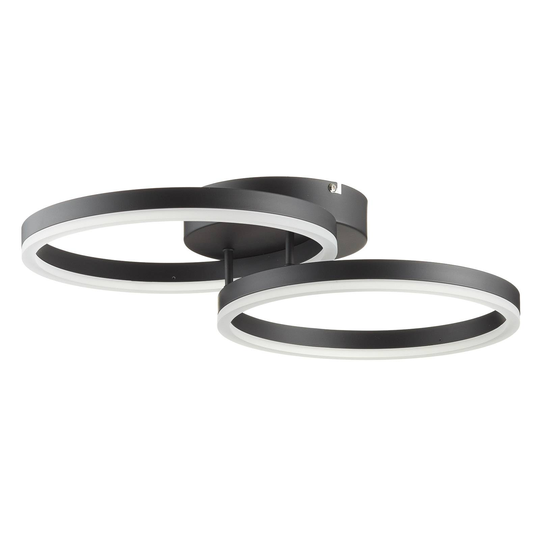 LED-taklampa Giotto, 2 lampor, svart