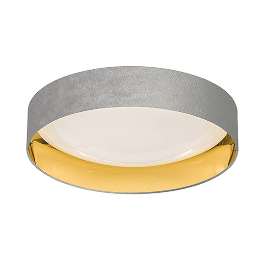 LED-taklampa Aura, grå/guld