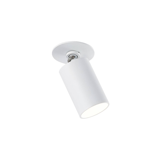 Arcchio Davin inbyggnadsspot, cylinder, vit