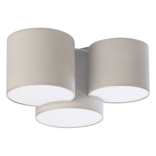 Taklampa Mona Nature, 3 lampor, lin natur