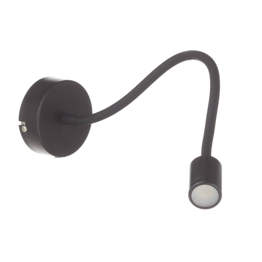 Flexibel LED-vägglampa Focus, svart