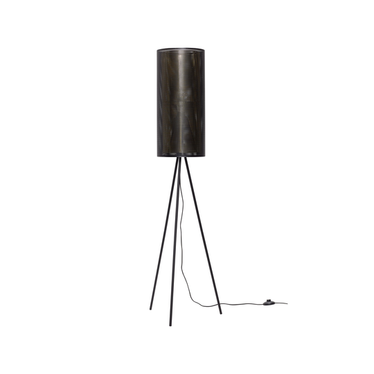 Golvlampa mässing / svart metall, Hubsch
