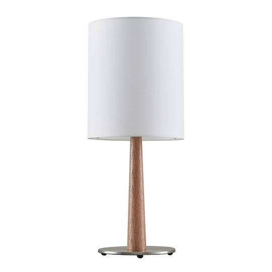 Lucande Heily bordslampa, cylinder, 30 cm, vit