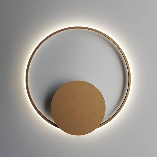 Fabbian Olympic LED-vägglampa 3 000 K Ø60cm brons