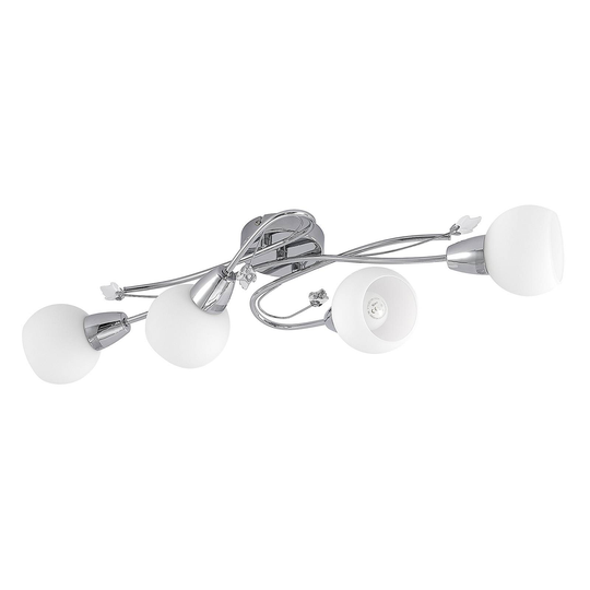 Lindby Floresca taklampa, 4 lampor, krom