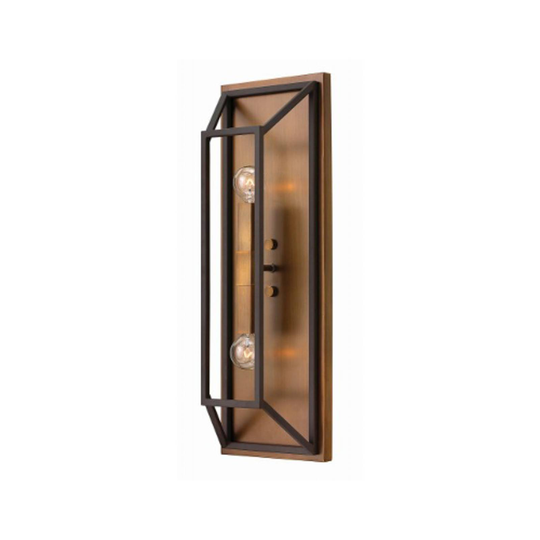 Vägglampa Fulton, brons, 2 lampor