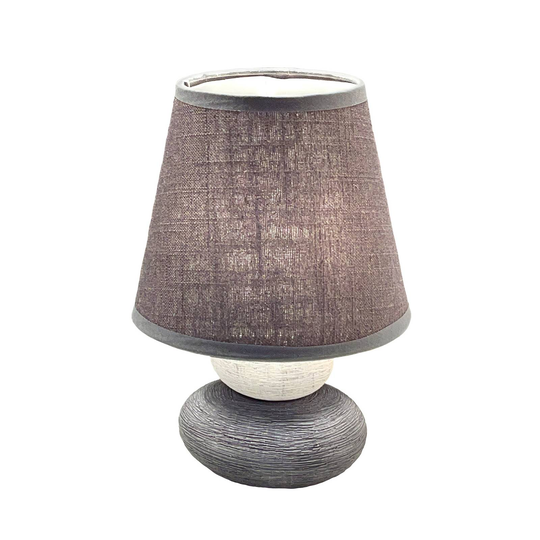 Bordslampa Bella, höjd 21,5 cm, grå/vit